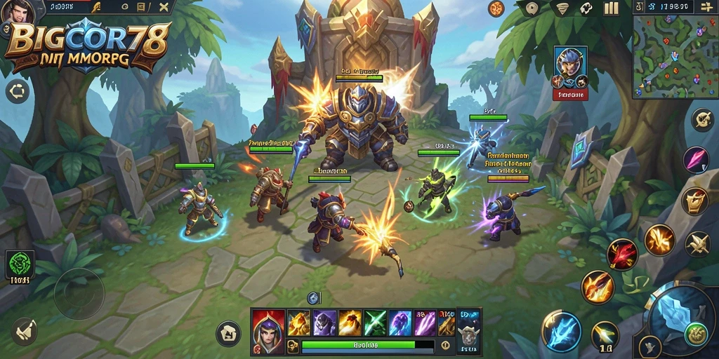 Screenshot gameplay BIGCOR78 menampilkan petualangan karakter dalam dunia MMORPG yang kaya.