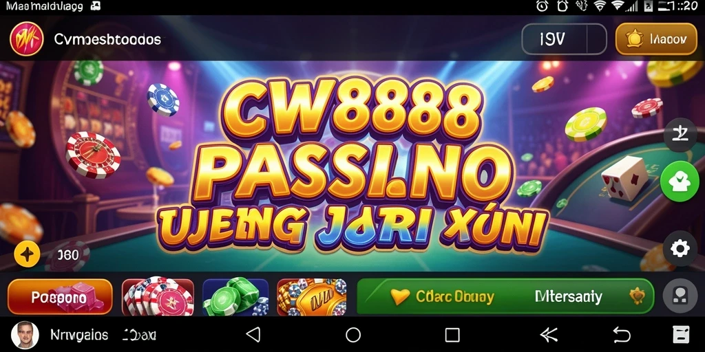 Screenshot utama CW8888 menampilkan pengalaman seru bermain game Kasino.