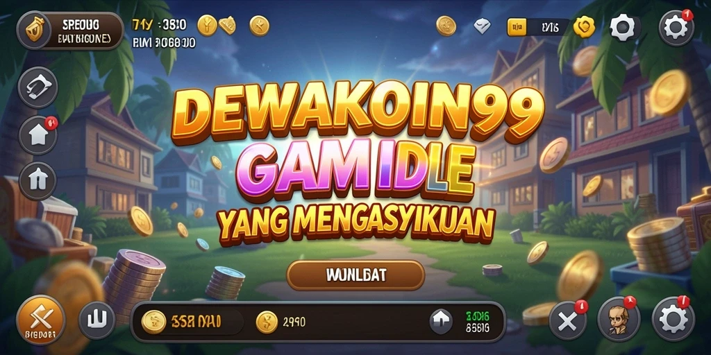 Tampilan gameplay seru DEWAKOIN99 dengan pengumpulan koin otomatis.