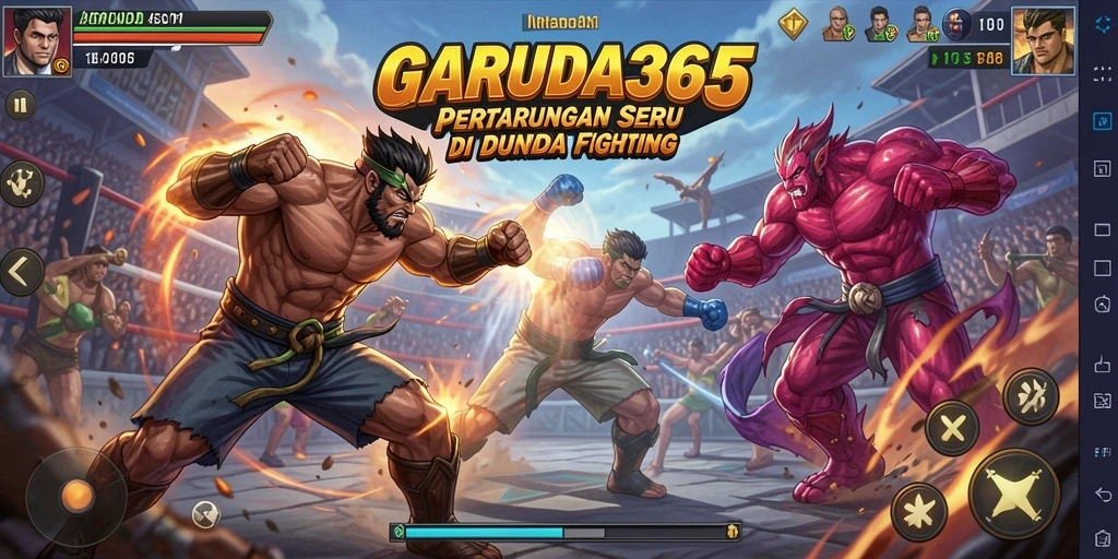 Tangkapan layar gameplay GARUDA365 yang menampilkan pertarungan seru.