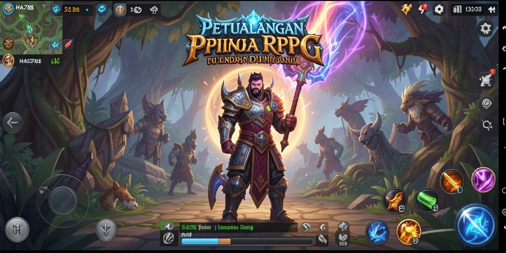 Menampilkan aksi seru dari gameplay RPG HAO788.