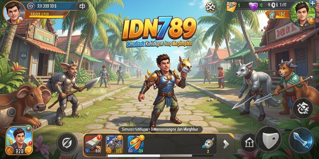 Tangkapan layar gameplay menarik dari IDN789 dengan elemen simulasi.