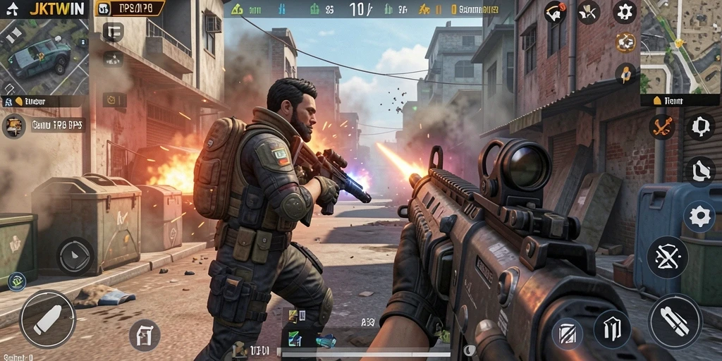 Tampilan gameplay seru dan mendebarkan di JKTWIN.