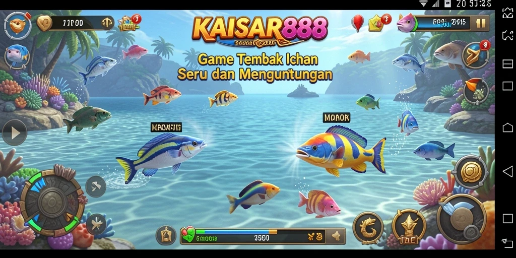 Screenshot gameplay menarik dari KAISAR888 dengan aksi Tembak Ikan.