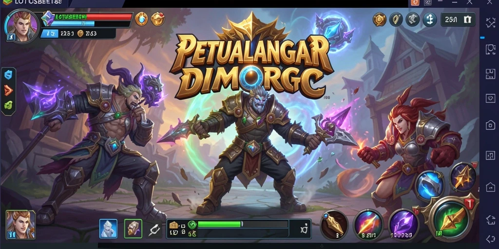 Tampilan gameplay LOTUSBET88 yang menakjubkan dan penuh aksi dalam dunia MMORPG.