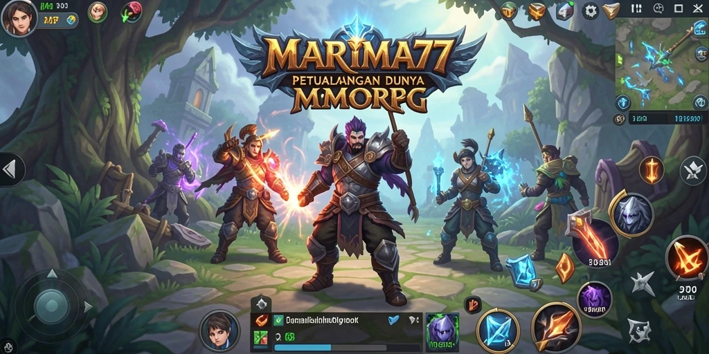 Tampilan gameplay seru dan interaktif dari MARIMA77 MMORPG.
