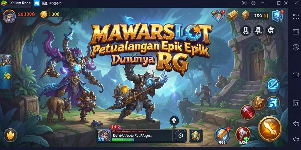 Tampilan gameplay seru di MAWARSLOT dengan aksi RPG yang memukau.