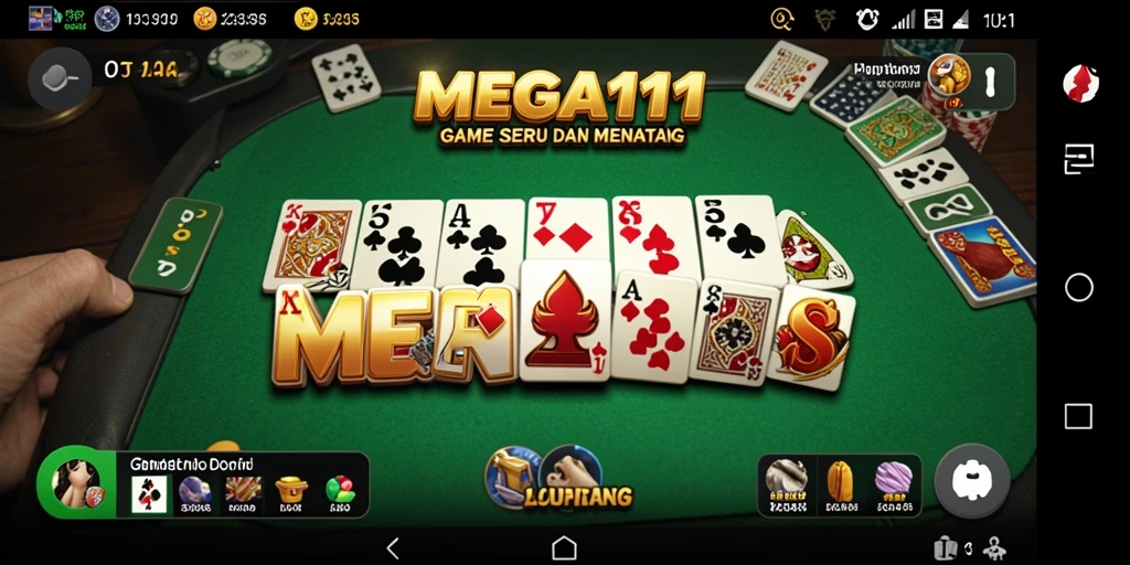 Tampilan gameplay seru di MEGA111 dengan aksi domino yang menantang.