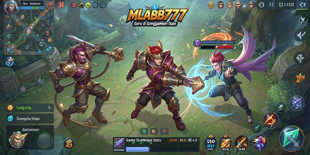 Tampilan seru pertandingan dalam MLBB777 yang mendebarkan.