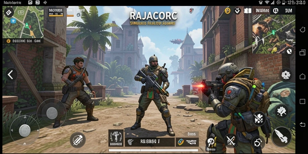 Tangkapan layar utama RAJACORC menunjukkan momen mendebarkan dalam gameplay simulasi.