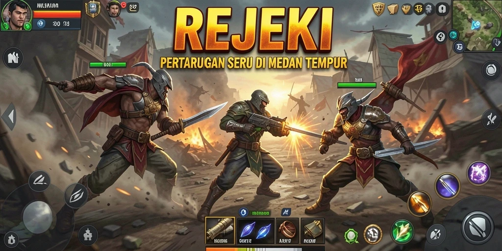 Tampilkan aksi pertarungan hebat dalam REJEKI dengan grafis memukau.