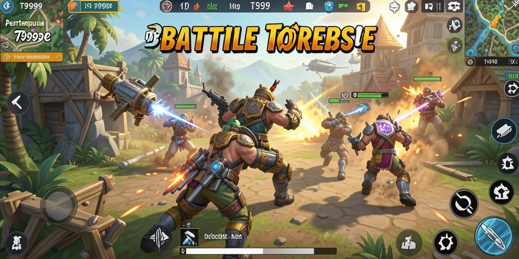 Gameplay intens T9999 dalam aksi Battle Royale.