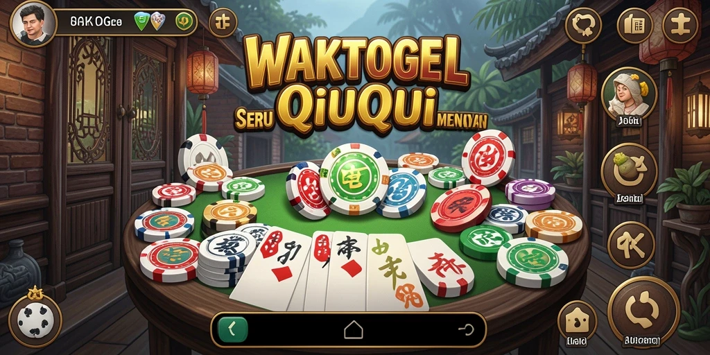 Tampilan permainan QiuQiu yang menarik di WAKTOGEL.