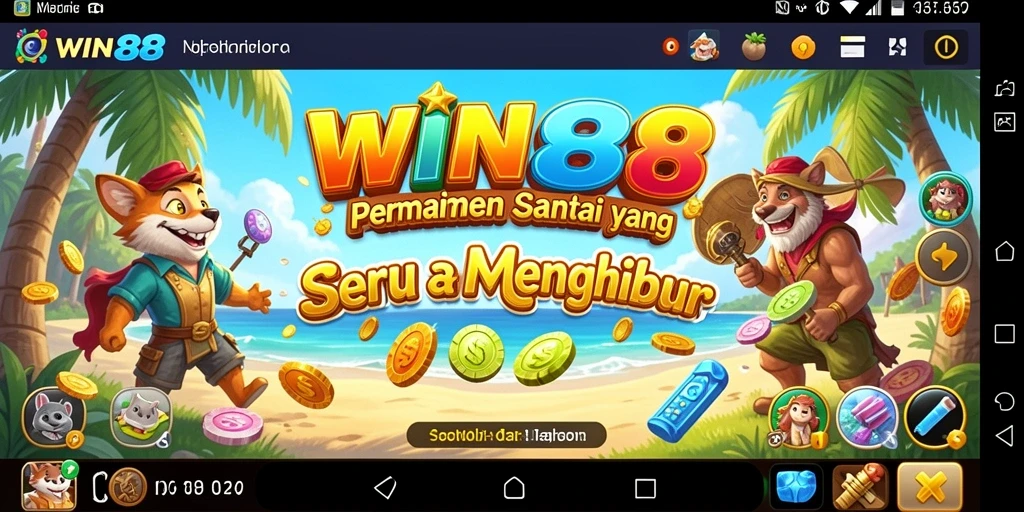Screenshot gameplay WIN88 yang menyenangkan dan penuh warna.